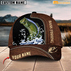 Maxcorners Personalized Name Bass Fishing Cap