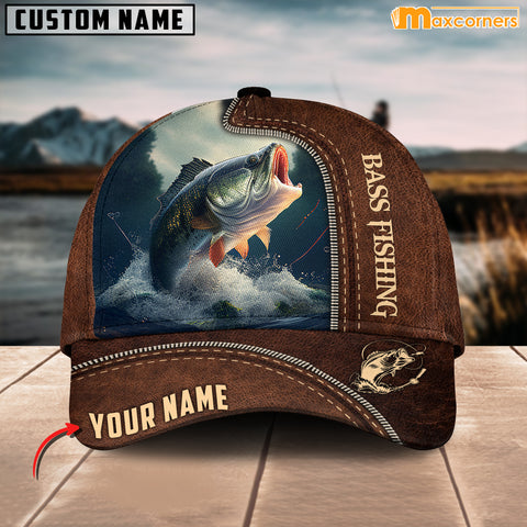 Maxcorners Personalized Name Bass Fishing Cap