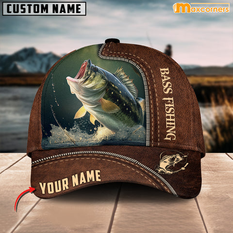 Maxcorners Personalized Name Bass Fishing Cap