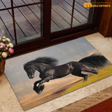 Maxcorners Love Black Horse Doormat