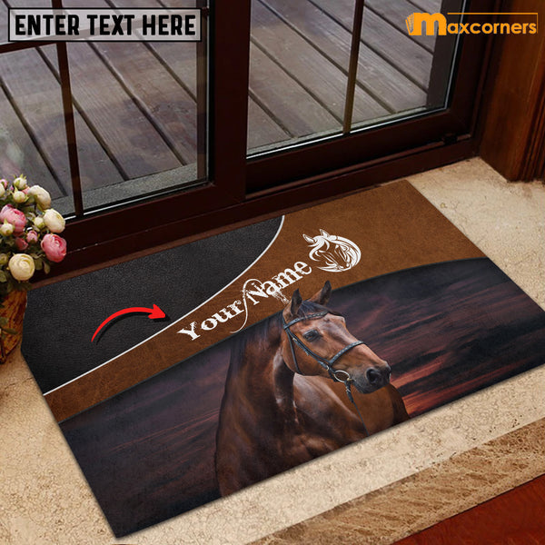 Maxcorners Personalized Love Sad Horse Doormat