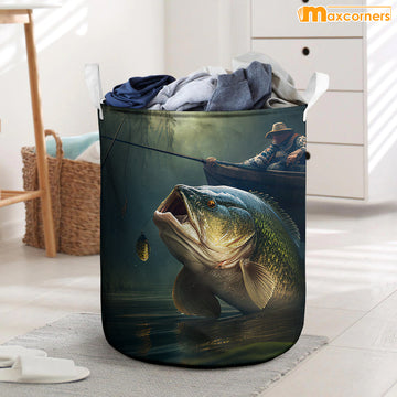 Maxcorners Bass Fishing All Over Printed Basket