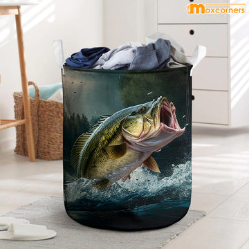 Maxcorners Bass Fishing All Over Printed Basket