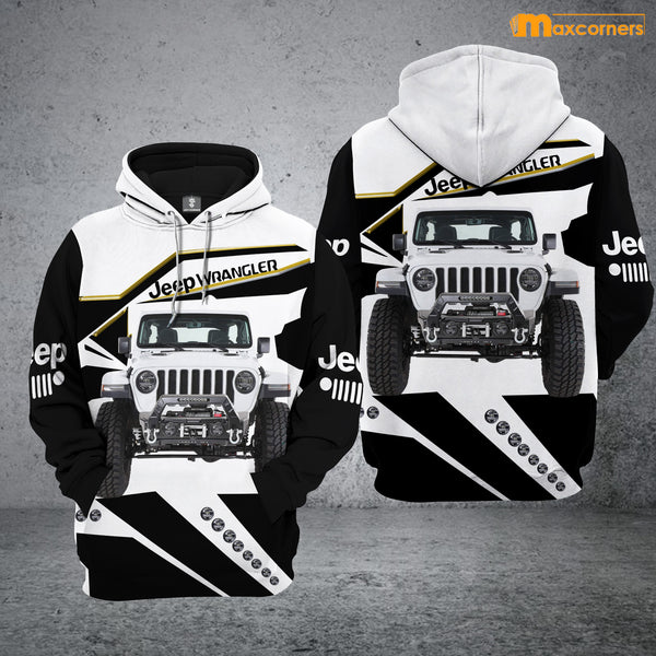 Maxcorners Jeep Wrangler White Hoodie