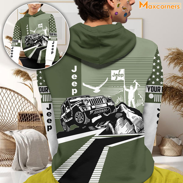 Maxcorners Custom Name Jeep Car 3D All Over Printed Shirts