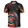 Maxcorners On Fire Red Skull Personalized Name 3D Shirt