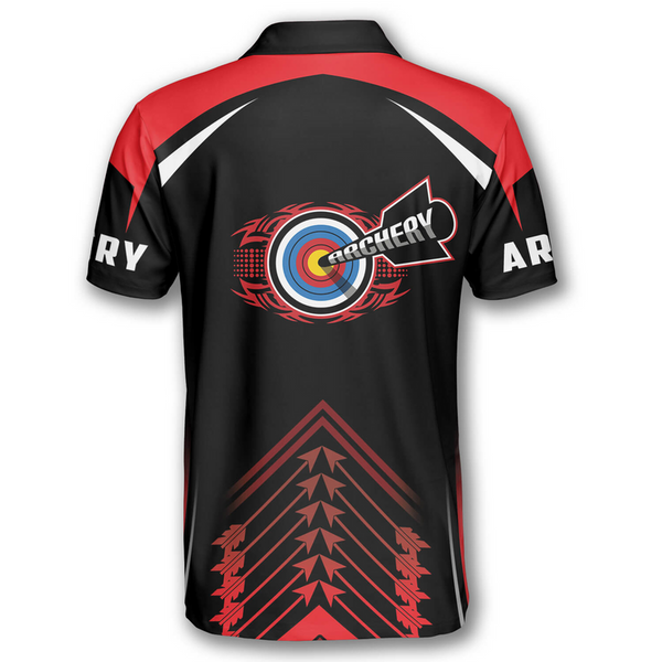 Maxcorners Personalized Archery Red Black Version Personalized Name 3D Shirt