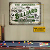 Maxcorners Personalized Billiard Club No Talk More Chalk All Printed 3D Classic Metal Sign