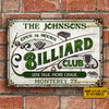 Maxcorners Personalized Billiard Club No Talk More Chalk All Printed 3D Classic Metal Sign