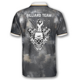 Maxcorners Faded Skull  Billiard Shirts for Unisex Personalized Name Shirt