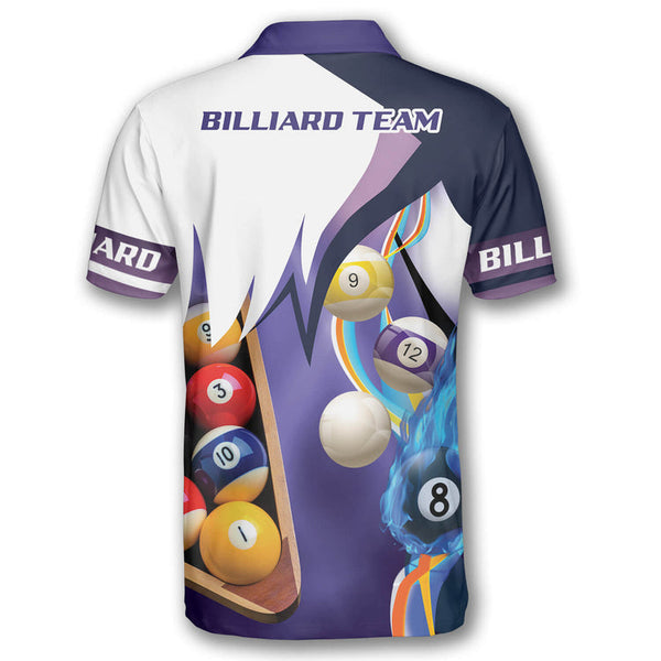 Maxcorners Purple Custom Billiard Shirts Personalized Name Shirt