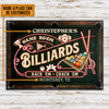 Maxcorners Personalized Billiards Game Room Neon All Printed 3D Classic Metal Sign