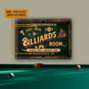 Maxcorners Personalized Billiards Rack 'Em Crack 'Em All Printed 3D Classic Metal Sign