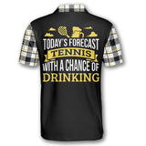 Maxcorners Tennis Today’s Forecast With A Chance Of Drinking Customized Name All Over Printed Shirt