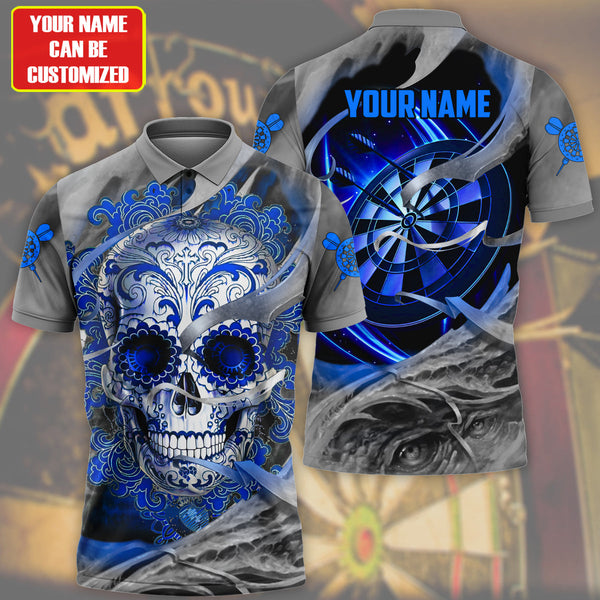 Max Corners Sugar Skull Darts Multicolored 3D Personalized Sport Jersey Polo Shirt