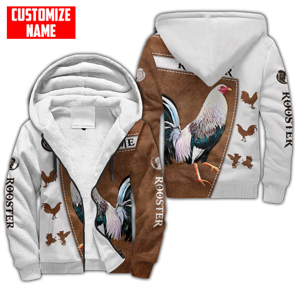 Maxcorners Personalized Name Rooster Signs Unisex Hoodie