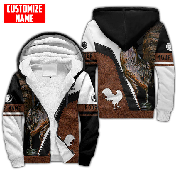 Maxcorners Personalized Name Rooster Unisex Hoodie