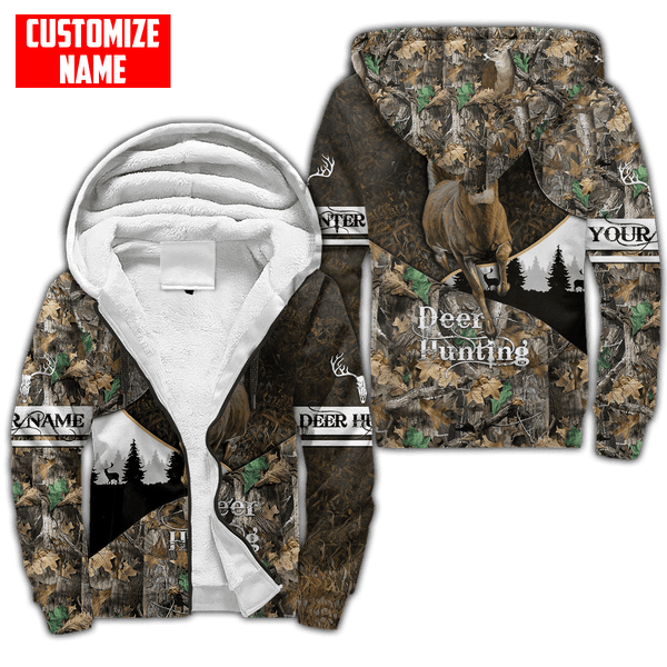 Maxcorners Deer Hunting Personalized Name 3D Over Printed Hoodie