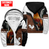 Maxcorners Personalized Name Rooster Brown Unisex Hoodie