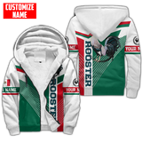 Maxcorners Personalized Name Rooster Green Unisex Hoodie