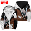 Maxcorners Personalized Name White Rooster Unisex Hoodie