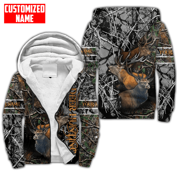 Maxcorners Deer Hunting Personalized Name 3D Over Printed Hoodie