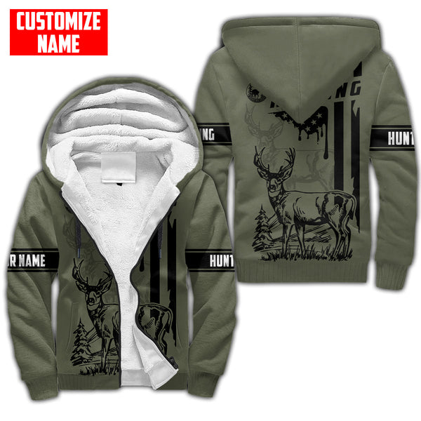 Maxcorners Deer Hunting Personalized Name 3D Over Printed Hoodie