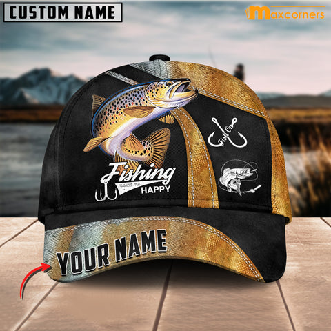 Maxcorners Personalized Trout Fishing Cap