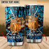 Maxcorners Premium Loralle Cracked Deer Hunting Personalized Name Tumbler Multicolor