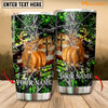 Maxcorners Premium Loralle Cracked Deer Hunting Personalized Name Tumbler Multicolor
