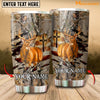 Maxcorners Premium Loralle Cracked Deer Hunting Personalized Name Tumbler Multicolor