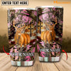 Maxcorners Premium Loralle Cracked Deer Hunting Personalized Name Tumbler Multicolor
