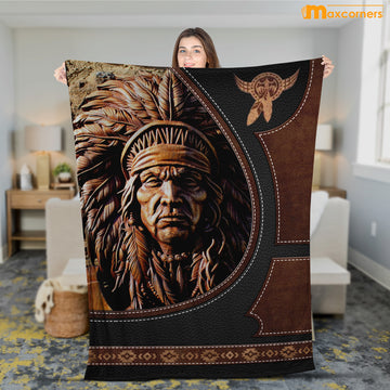 Maxcorners Native American 3D All Over Printed Blanket