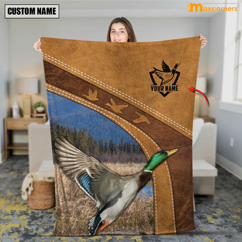 Maxcorners Personalized Mallard Duck Hunting Blanket