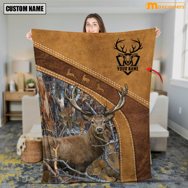 Maxcorners Personalized Mule Deer Hunting Blanket