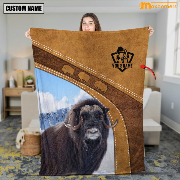 Maxcorners Personalized Musk Ox Blanket