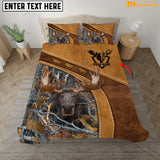 Maxcorners Personalized Moose Hunting Bedding Set