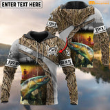 Maxcorners Custom Name Camo Trout Fishing Unisex Shirts