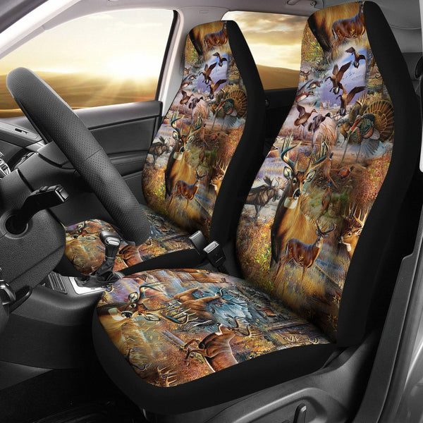 Maxcorners Camo Hunting Animals On Front Car Seat Cover