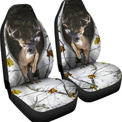 Maxcorners Deer Hunting Zipper Camo Car Seat Cover