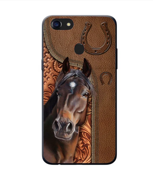 Horse Love Leather Pattern Personalized Phone case - Oppo