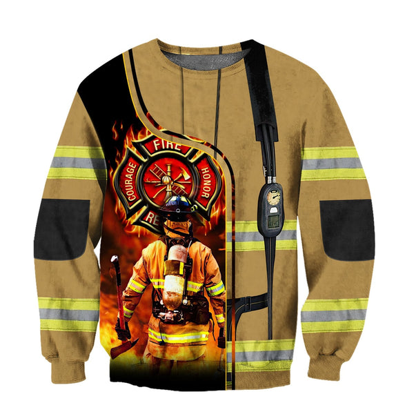 Maxcorners Brave Firefighter 3D Printed Shirt