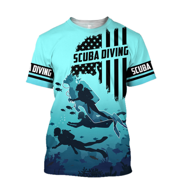 Maxcorners Scuba Diving America All Over Printed Shirt