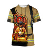 Maxcorners Brave Firefighter 3D Printed Shirt