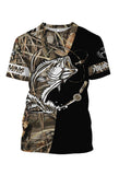 Maxcorners Personalized Fishing Tattoo Full Printing 3D Shirt