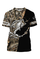 Maxcorners Personalized Fishing Tattoo Full Printing 3D Shirt