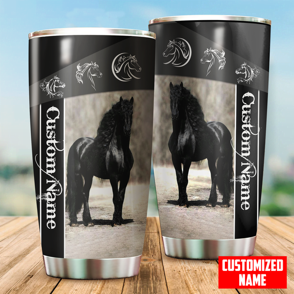 Maxcorners Custom Name Horse Stainless Steel Tumbler 05