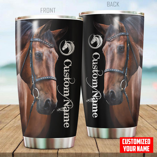 Maxcorners Custom Name Horse Stainless Steel Tumbler 03