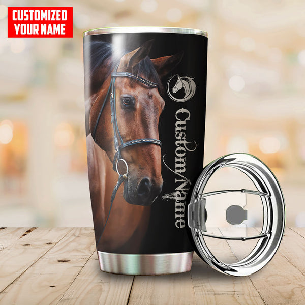 Maxcorners Custom Name Horse Stainless Steel Tumbler 03