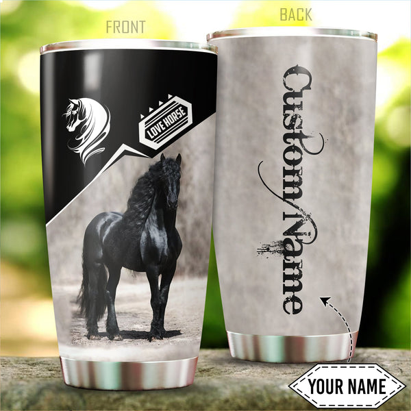 Maxcorners Custom Name Horse Stainless Steel Tumbler 07